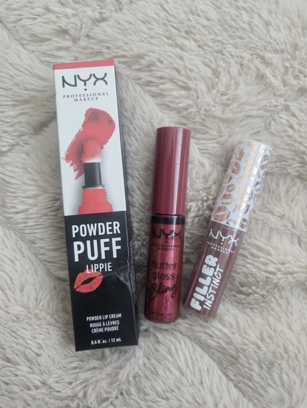 NYX Lip Bundle Butter Gloss Filler Instinct + Powder Puff Lippie